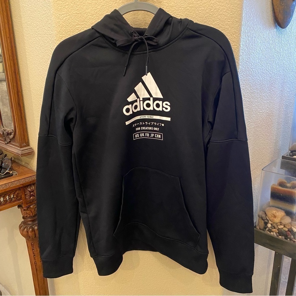 ADIDAS Black White For Creators Only Climawarm Hoodie Sweatshirt Size Small